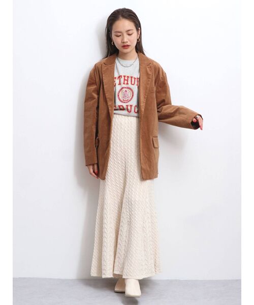 Ungrid（アングリッド）の「カラーコーデュロイジャケット（テーラードジャケット・レディース・キャメル/パープル/グリーン・FREE）」の22枚目の写真