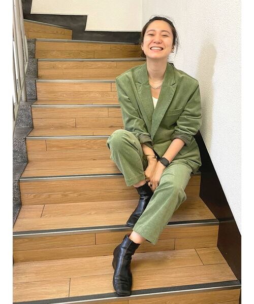 Ungrid（アングリッド）の「カラーコーデュロイジャケット（テーラードジャケット・レディース・キャメル/パープル/グリーン・FREE）」の11枚目の写真