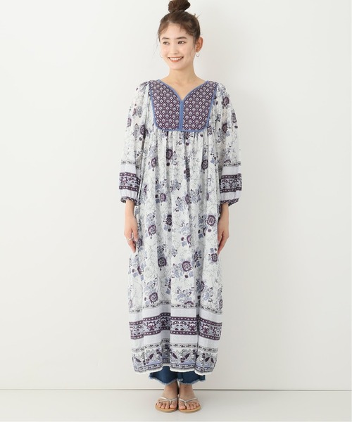 Simplicite(サンプリシテ)の「フラワーパターン ボイルワンピース◆(ワンピース・レディース・ホワイト/パープル・FREE)」の21枚目の写真