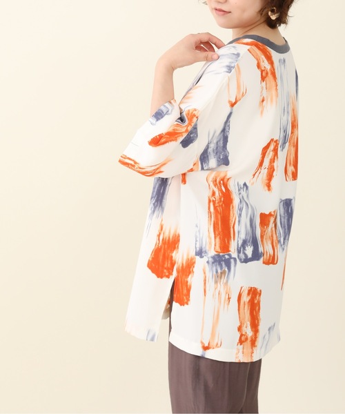 sakishimatokyo(サキシマトーキョー)の「【ZOZO限定】サキシマamp「アート柄ルーズプルオーバー」(Tシャツ/カットソー・レディース・ベージュ/ライトブルー/ブルー・FREE)」の7枚目の写真