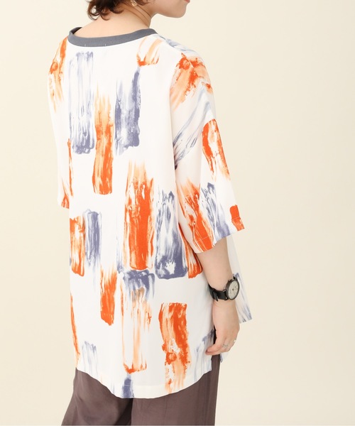 sakishimatokyo(サキシマトーキョー)の「【ZOZO限定】サキシマamp「アート柄ルーズプルオーバー」(Tシャツ/カットソー・レディース・ベージュ/ライトブルー/ブルー・FREE)」の8枚目の写真