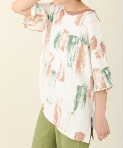 sakishimatokyo(サキシマトーキョー)の「【ZOZO限定】サキシマamp「アート柄ルーズプルオーバー」(Tシャツ/カットソー・レディース・ベージュ/ライトブルー/ブルー・FREE)」の11枚目の写真