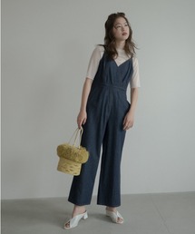 kaene | スカラップデニムオールインワン【daily collection】(サロペット/オーバーオール)