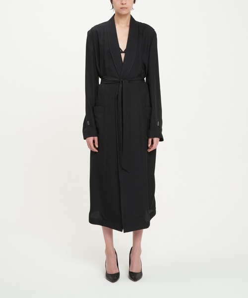 DRESSEDUNDRESSED(ドレスドアンドレスド)の「DRESSEDUNDRESSED Cupro Paisley Robe (DUW21531)(その他アウター・メンズ・ブラック・3)」の4枚目の写真