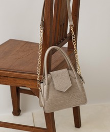 COLONY 2139 | クロコ台形2Wayチェーンミニショルダーバッグ/ハンドバッグ(ショルダーバッグ)