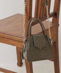 COLONY 2139 | クロコ台形2Wayチェーンミニショルダーバッグ/ハンドバッグ(ショルダーバッグ)