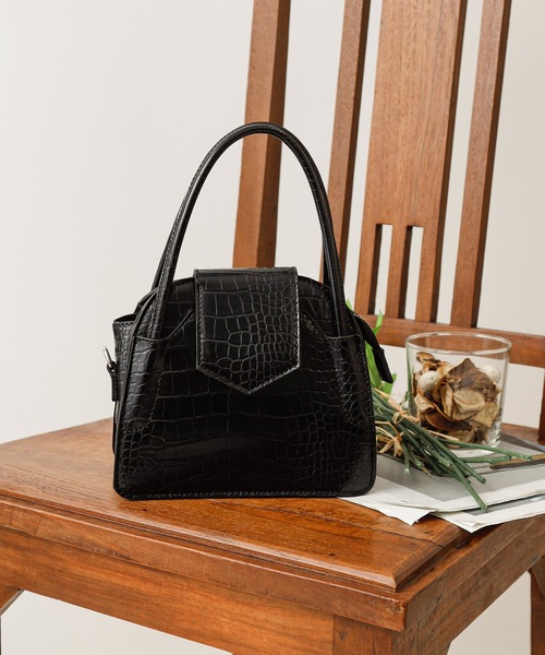 COLONY 2139(コロニートゥーワンスリーナイン)の「クロコ台形2Wayチェーンミニショルダーバッグ/ハンドバッグ(ショルダーバッグ・レディース・ブラック/ベージュ/カーキ/ブルー・FREE)」の15枚目の写真