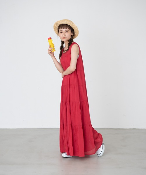 MERLOT（メルロー）の「カラフルティアードワンピース（ワンピース・レディース・ブラック/レッド/イエロー/ターコイズブルー・FREE）」の10枚目の写真