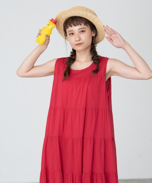 MERLOT（メルロー）の「カラフルティアードワンピース（ワンピース・レディース・ブラック/レッド/イエロー/ターコイズブルー・FREE）」の17枚目の写真