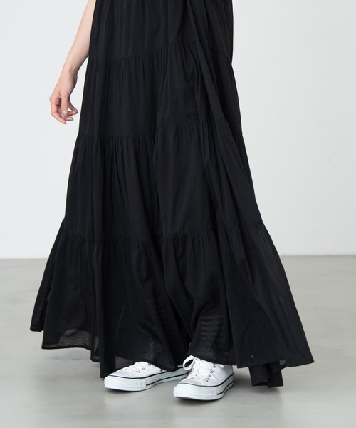 MERLOT（メルロー）の「カラフルティアードワンピース（ワンピース・レディース・ブラック/レッド/イエロー/ターコイズブルー・FREE）」の13枚目の写真