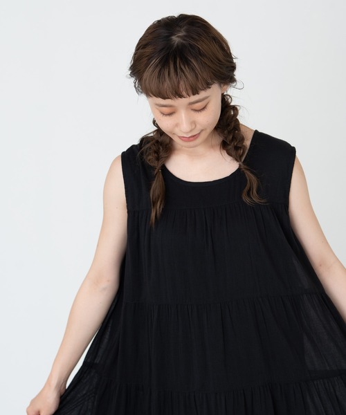 MERLOT（メルロー）の「カラフルティアードワンピース（ワンピース・レディース・ブラック/レッド/イエロー/ターコイズブルー・FREE）」の6枚目の写真