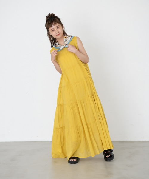 MERLOT（メルロー）の「カラフルティアードワンピース（ワンピース・レディース・ブラック/レッド/イエロー/ターコイズブルー・FREE）」の22枚目の写真