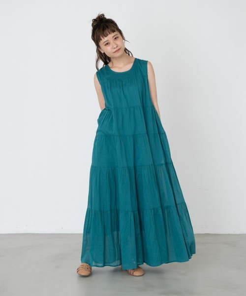 MERLOT（メルロー）の「カラフルティアードワンピース（ワンピース・レディース・ブラック/レッド/イエロー/ターコイズブルー・FREE）」の7枚目の写真