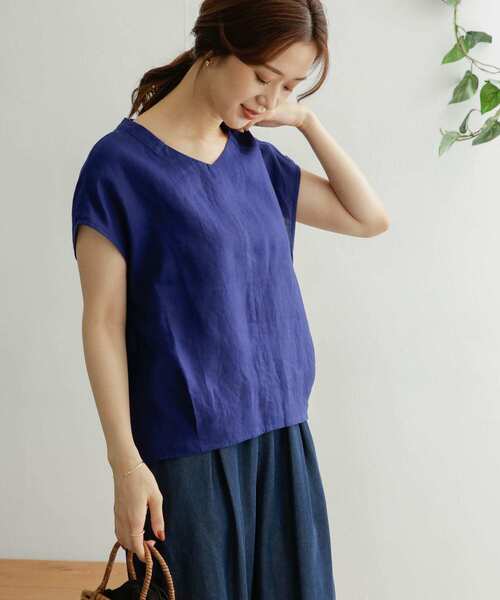 URBAN RESEARCH DOORS（アーバンリサーチドアーズ）の「【WEB限定】リネンバックタックフレンチブラウス（シャツ/ブラウス・レディース・ライトブルー/ロイヤルブルー・ONE）」の17枚目の写真