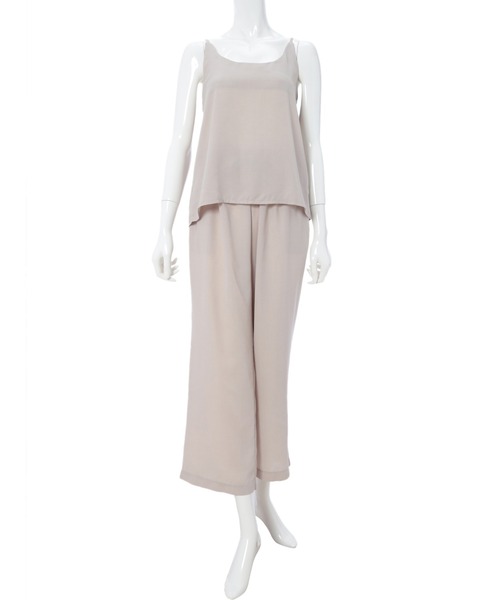 fifth calin(フィフスカラン)の「キャミ付き半袖ジャケットセットアップ(セットアップ・レディース・ネイビー/ピンク/グレイッシュベージュ・MEDIUM)」の10枚目の写真