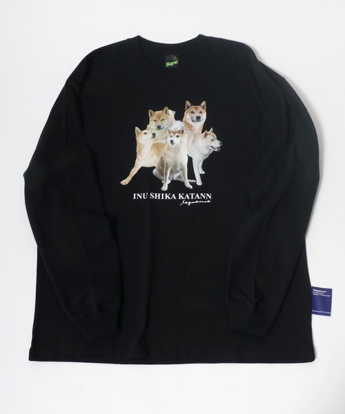 Salong hameu（サロン ハミュー）の「実写柴犬フォトグラフィックプリント ビッグシルエットロンT（Tシャツ/カットソー・メンズ・ホワイト/ブラック/ダークグリーン/ブルー/ホワイト系その他/ブラック系その他/ブルー系その他/ホワイト系その他2/グリーン系その他/ブラック系その他2/グリーン系その他2・M/L/XL）」の5枚目の写真
