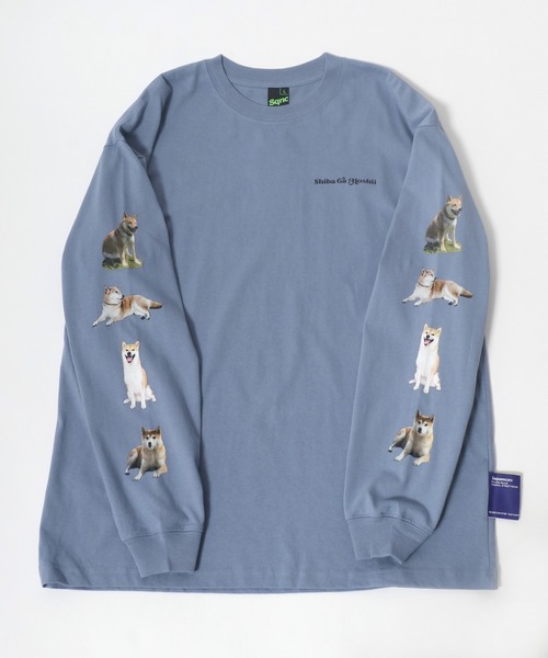 Salong hameu（サロン ハミュー）の「実写柴犬フォトグラフィックプリント ビッグシルエットロンT（Tシャツ/カットソー・メンズ・ホワイト/ブラック/ダークグリーン/ブルー/ホワイト系その他/ブラック系その他/ブルー系その他/ホワイト系その他2/グリーン系その他/ブラック系その他2/グリーン系その他2・M/L/XL）」の14枚目の写真