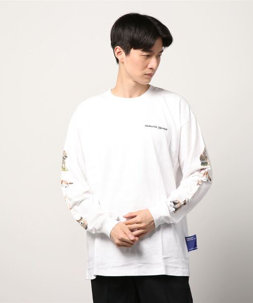 Salong hameu（サロン ハミュー）の「実写柴犬フォトグラフィックプリント ビッグシルエットロンT（Tシャツ/カットソー・メンズ・ホワイト/ブラック/ダークグリーン/ブルー/ホワイト系その他/ブラック系その他/ブルー系その他/ホワイト系その他2/グリーン系その他/ブラック系その他2/グリーン系その他2・M/L/XL）」の17枚目の写真