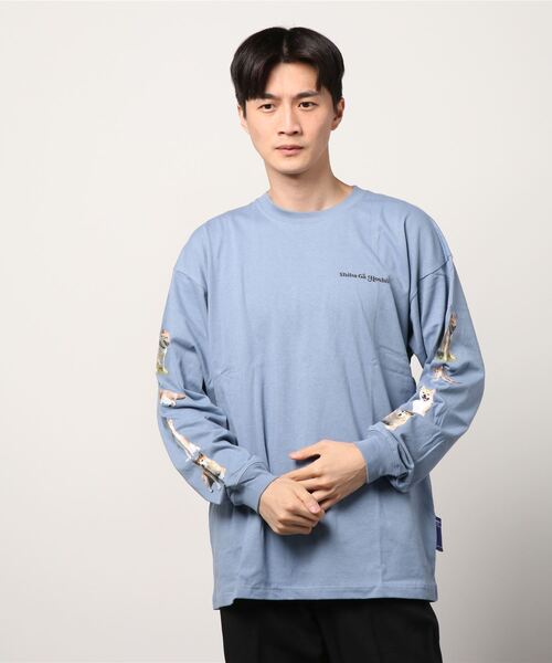 Salong hameu（サロン ハミュー）の「実写柴犬フォトグラフィックプリント ビッグシルエットロンT（Tシャツ/カットソー・メンズ・ホワイト/ブラック/ダークグリーン/ブルー/ホワイト系その他/ブラック系その他/ブルー系その他/ホワイト系その他2/グリーン系その他/ブラック系その他2/グリーン系その他2・M/L/XL）」の19枚目の写真