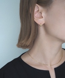 silver925　ミニラップピアス＆スネークネックレス