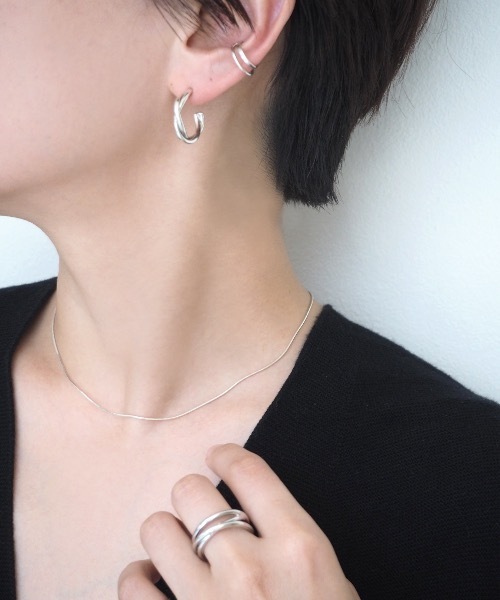 Jenny BY IMMANOEL(ジェニーバイイマノエル)の「silver925 ミニラップピアス&スネークネックレス(ネックレス・レディース・シルバー/ゴールド/ピンクゴールド・FREE)」の18枚目の写真