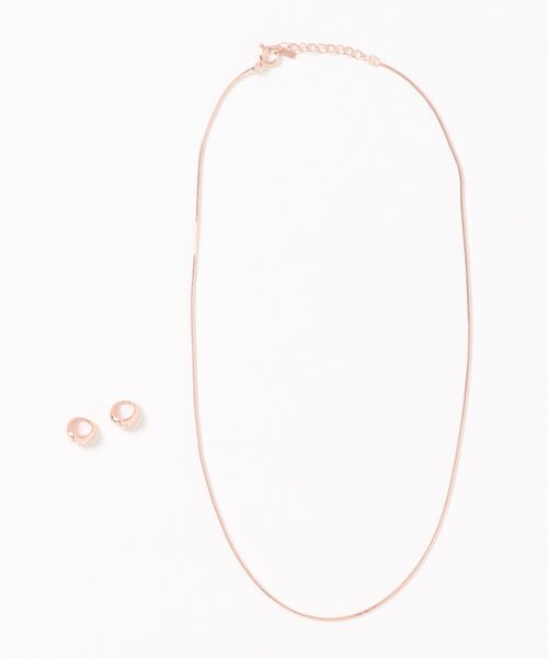 Jenny BY IMMANOEL(ジェニーバイイマノエル)の「silver925 ミニラップピアス&スネークネックレス(ネックレス・レディース・シルバー/ゴールド/ピンクゴールド・FREE)」の5枚目の写真