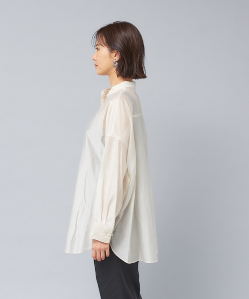 Rouge vif（ルージュヴィフ）の「シアーシャツ（シャツ/ブラウス・レディース・アイボリー/ブラウン/ベージュ・フリー）」の8枚目の写真