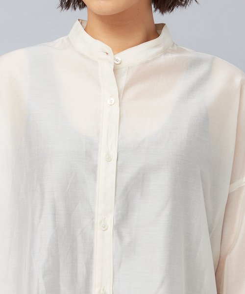 Rouge vif（ルージュヴィフ）の「シアーシャツ（シャツ/ブラウス・レディース・アイボリー/ブラウン/ベージュ・フリー）」の10枚目の写真