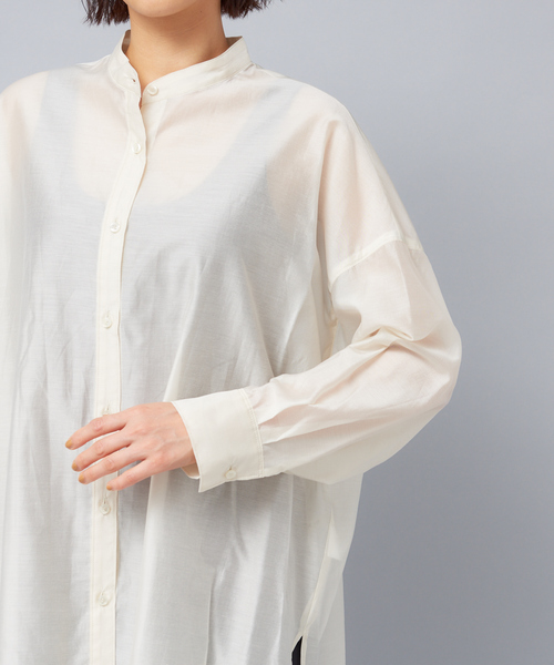 Rouge vif（ルージュヴィフ）の「シアーシャツ（シャツ/ブラウス・レディース・アイボリー/ブラウン/ベージュ・フリー）」の11枚目の写真