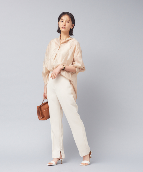 Rouge vif（ルージュヴィフ）の「シアーシャツ（シャツ/ブラウス・レディース・アイボリー/ブラウン/ベージュ・フリー）」の16枚目の写真