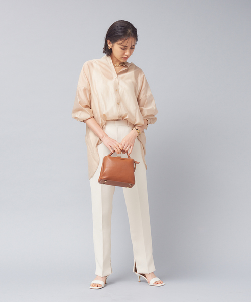 Rouge vif（ルージュヴィフ）の「シアーシャツ（シャツ/ブラウス・レディース・アイボリー/ブラウン/ベージュ・フリー）」の17枚目の写真