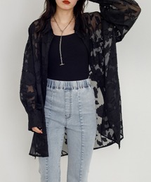 w closet | 花柄ジャガードシアーシャツ(シャツ/ブラウス)