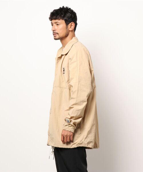 GGD（ジージーディー）の「Shabby 胸刺繍コーチジャケット（ブルゾン・メンズ・ネイビー×ホワイト/グリーン/ライトブラウン・M/L）」の4枚目の写真