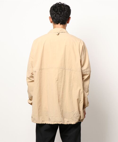 GGD（ジージーディー）の「Shabby 胸刺繍コーチジャケット（ブルゾン・メンズ・ネイビー×ホワイト/グリーン/ライトブラウン・M/L）」の6枚目の写真