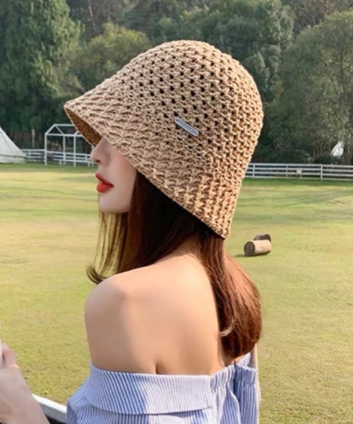 KOR（ケーオーアール）の「ワンポイント付きバケットハット（ハット・レディース・アイボリー/ブラック/モカ/マスタード・FREE）」の3枚目の写真