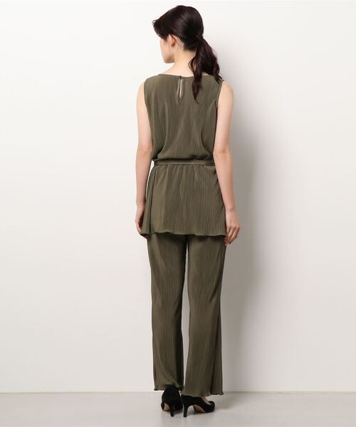 VENCEEXCHANGE（ヴァンスエクスチェンジ）の「ノースリタンクパンツセット（つなぎ/オールインワン・レディース・ブラック/クリアグリーン・M）」の4枚目の写真