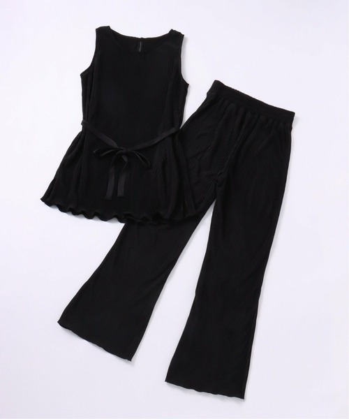 VENCEEXCHANGE（ヴァンスエクスチェンジ）の「ノースリタンクパンツセット（つなぎ/オールインワン・レディース・ブラック/クリアグリーン・M）」の5枚目の写真