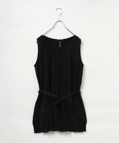 VENCEEXCHANGE（ヴァンスエクスチェンジ）の「ノースリタンクパンツセット（つなぎ/オールインワン・レディース・ブラック/クリアグリーン・M）」の6枚目の写真