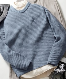 U.S. POLO ASSN. / ユーエスポロアッスン 別注 ビッグシルエット ロゴ刺繍 クルーネックニット