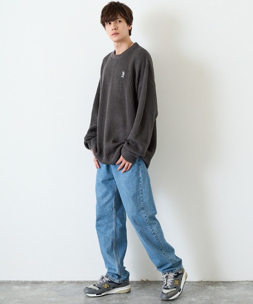 U.S. POLO ASSN.(ユーエスポロアッスン)の「U.S. POLO ASSN. / ユーエスポロアッスン 別注 ビッグシルエット ロゴ刺繍 クルーネックニット(ニット/セーター・メンズ・ブラック/グレー/アイボリー/ダークグレー/グレイッシュベージュ/グレイッシュブルー/ダークグリーン/ブラウン/ネイビー/オリーブ・M/L)」の20枚目の写真