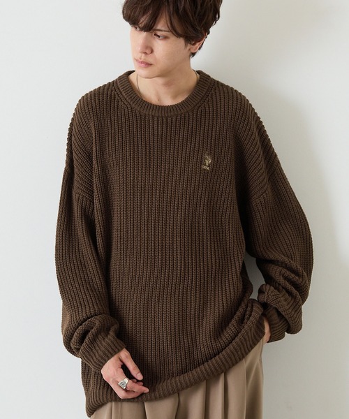U.S. POLO ASSN.(ユーエスポロアッスン)の「U.S. POLO ASSN. / ユーエスポロアッスン 別注 ビッグシルエット ロゴ刺繍 クルーネックニット(ニット/セーター・メンズ・ブラック/グレー/アイボリー/ダークグレー/グレイッシュベージュ/グレイッシュブルー/ダークグリーン/ブラウン/ネイビー/オリーブ・M/L)」の18枚目の写真