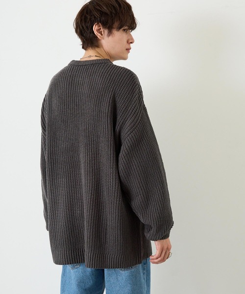 U.S. POLO ASSN.(ユーエスポロアッスン)の「U.S. POLO ASSN. / ユーエスポロアッスン 別注 ビッグシルエット ロゴ刺繍 クルーネックニット(ニット/セーター・メンズ・ブラック/グレー/アイボリー/ダークグレー/グレイッシュベージュ/グレイッシュブルー/ダークグリーン/ブラウン/ネイビー/オリーブ・M/L)」の22枚目の写真