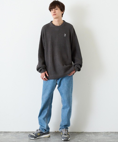 U.S. POLO ASSN.(ユーエスポロアッスン)の「U.S. POLO ASSN. / ユーエスポロアッスン 別注 ビッグシルエット ロゴ刺繍 クルーネックニット(ニット/セーター・メンズ・ブラック/グレー/アイボリー/ダークグレー/グレイッシュベージュ/グレイッシュブルー/ダークグリーン/ブラウン/ネイビー/オリーブ・M/L)」の21枚目の写真