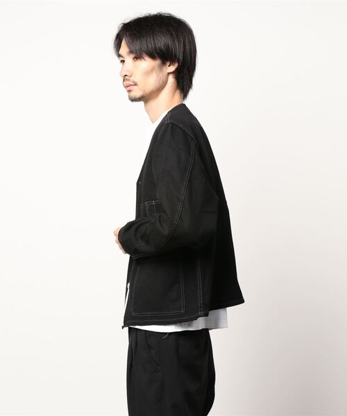 SMITH'S(スミス)の「SMITH'S AMERICAN CHARIE ENGINEER(ノーカラージャケット・メンズ・アイボリー/ブラック・LARGE/S/MEDIUM)」の5枚目の写真