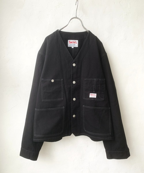 SMITH'S(スミス)の「SMITH'S AMERICAN CHARIE ENGINEER(ノーカラージャケット・メンズ・アイボリー/ブラック・LARGE/S/MEDIUM)」の2枚目の写真