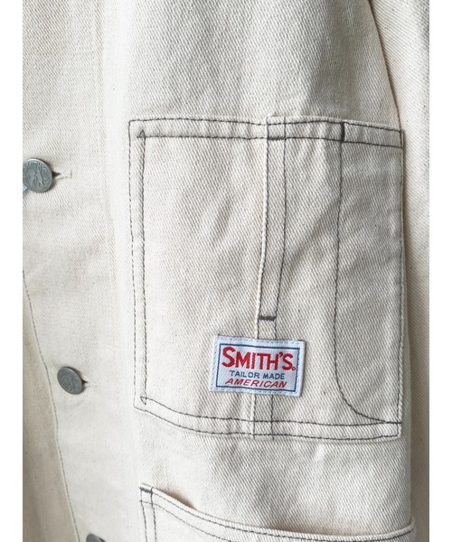 SMITH'S(スミス)の「SMITH'S AMERICAN CHARIE ENGINEER(ノーカラージャケット・メンズ・アイボリー/ブラック・LARGE/S/MEDIUM)」の3枚目の写真