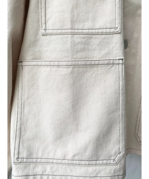 SMITH'S(スミス)の「SMITH'S AMERICAN CHARIE ENGINEER(ノーカラージャケット・メンズ・アイボリー/ブラック・LARGE/S/MEDIUM)」の13枚目の写真