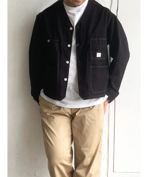 SMITH'S(スミス)の「SMITH'S AMERICAN CHARIE ENGINEER(ノーカラージャケット・メンズ・アイボリー/ブラック・LARGE/S/MEDIUM)」の14枚目の写真
