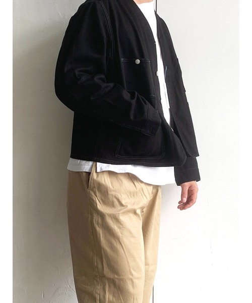 SMITH'S(スミス)の「SMITH'S AMERICAN CHARIE ENGINEER(ノーカラージャケット・メンズ・アイボリー/ブラック・LARGE/S/MEDIUM)」の17枚目の写真