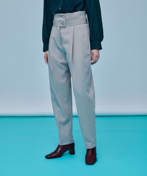 UNITED TOKYO（ユナイテッドトウキョウ）の「アルテスティックコクーンパンツ（スラックス・レディース・ブラック/ベージュ/ライトグリーン・1/2/3）」の13枚目の写真